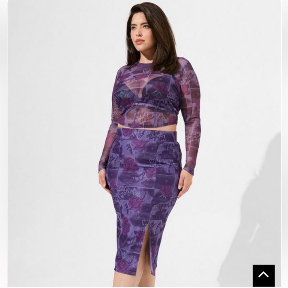 Betsey Johnson for Torrid Mesh 2pc set 2x BNWT